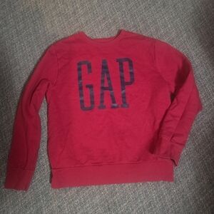 GAP Red Crewneck Sweatshirt with Navy Logo
